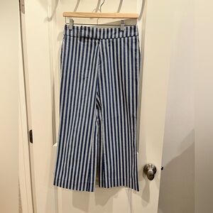 Marni Navy and White Striped Trousers